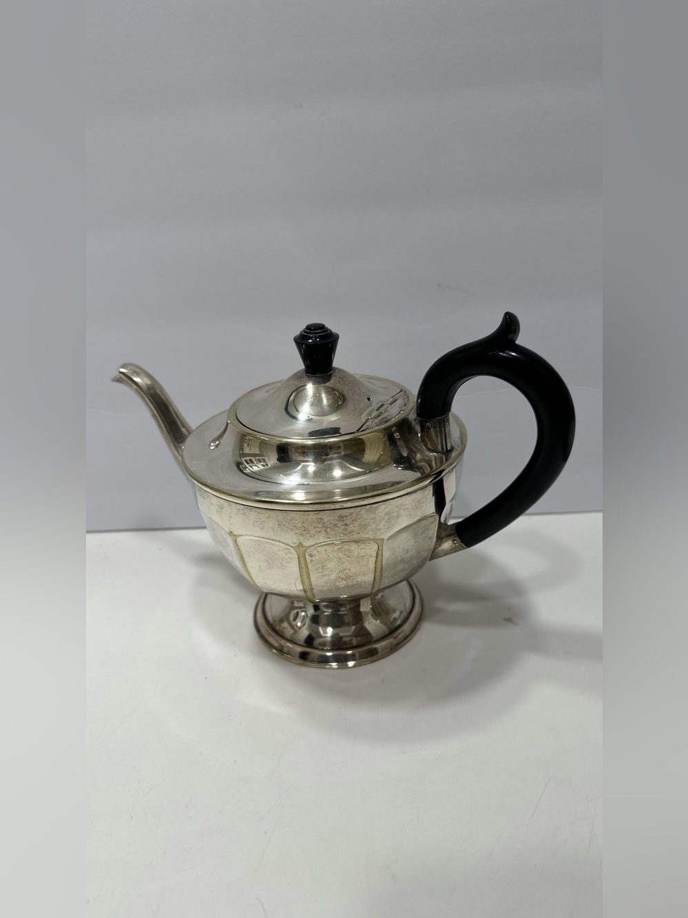 Vintage Sheffield Silver Plate Teapot Art Deco Bakelite Handle 6 Cup England